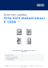 Orta kilit mekanizması F 1200  * Ürün veri sayfası TR