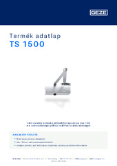 TS 1500 Termék adatlap HU