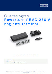 Powerturn / EMD 230 V bağlantı terminali Ürün veri sayfası TR