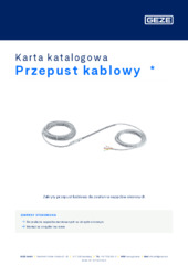Kabelübergang  * Karta katalogowa PL