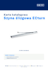 Szyna ślizgowa ECturn Karta katalogowa PL
