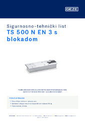 TS 500 N EN 3 s blokadom Sigurnosno-tehnički list HR