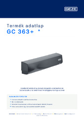 GC 363+  * Termék adatlap HU