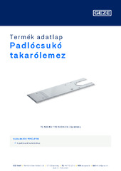 Padlócsukó takarólemez Termék adatlap HU