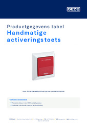 Handmatige activeringstoets Productgegevens tabel NL