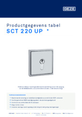 SCT 220 UP  * Productgegevens tabel NL