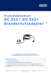 GC 342 / GC 342+ Brandschutzadapter  * Produktdatenblatt DE