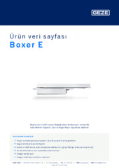 Boxer E Ürün veri sayfası TR