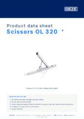 Scissors OL 320  * Product data sheet EN
