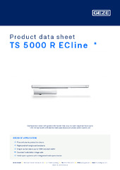 TS 5000 R ECline  * Product data sheet EN