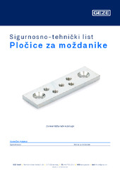 Pločice za moždanike Sigurnosno-tehnički list HR
