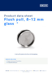 Flush pull, 8-12 mm glass  * Product data sheet EN