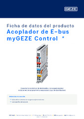 Acoplador de E-bus myGEZE Control  * Ficha de datos del producto ES