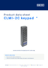 CLMI-2C keypad  * Product data sheet EN