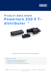 Powerturn 230 V T-distributor  * Product data sheet EN