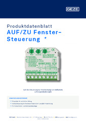 AUF/ZU Fenster-Steuerung  * Produktdatenblatt DE