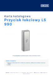 Przycisk łokciowy LS 990 Karta katalogowa PL