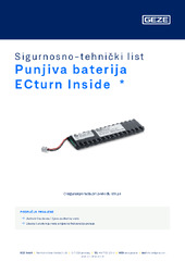 Punjiva baterija ECturn Inside  * Sigurnosno-tehnički list HR