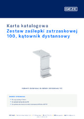 Zestaw zaślepki zatrzaskowej 100, kątownik dystansowy Karta katalogowa PL