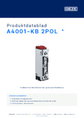 A4001-KB 2POL  * Produktdatablad DA