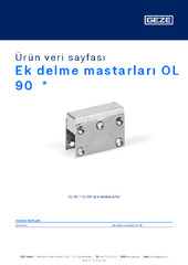 Ek delme mastarları OL 90  * Ürün veri sayfası TR