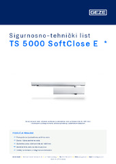TS 5000 SoftClose E  * Sigurnosno-tehnički list HR