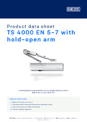 TS 4000 EN 5-7 with hold-open arm Product data sheet EN