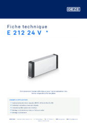 E 212 24 V  * Fiche technique FR