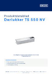 Dørlukker TS 550 NV Produktdatablad DA
