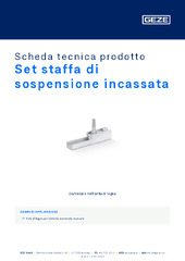 Set staffa di sospensione incassata Scheda tecnica prodotto IT