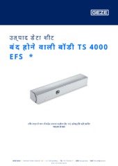 बंद होने वाली बॉडी TS 4000 EFS  * उत्पाद डेटा शीट HI