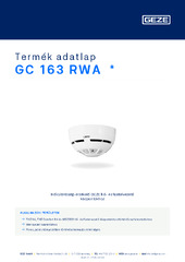 GC 163 RWA  * Termék adatlap HU