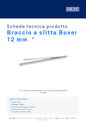 Braccio a slitta Boxer 12 mm  * Scheda tecnica prodotto IT