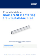 Klämprofil montering trä-/metalldörrblad Produktdatablad SV
