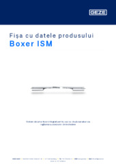 Boxer ISM Fișa cu datele produsului RO