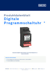 Digitale Programmschaltuhr  * Produktdatenblatt DE