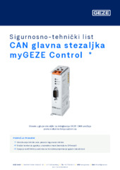 CAN glavna stezaljka myGEZE Control  * Sigurnosno-tehnički list HR