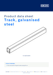 Track, galvanised steel Product data sheet EN