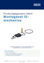 Montageset IS-mechanica Productgegevens tabel NL