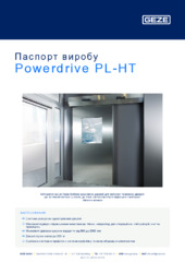 Powerdrive PL-HT Паспорт виробу UK