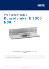 Konsolvinkel E 3000 NSK  * Produktdatablad DA