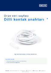 Dilli kontak anahtarı  * Ürün veri sayfası TR