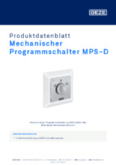 Mechanischer Programmschalter MPS-D Produktdatenblatt DE