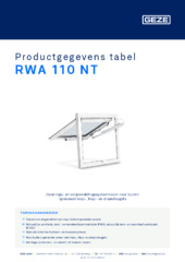 RWA 110 NT Productgegevens tabel NL
