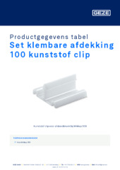 Set klembare afdekking 100 kunststof clip Productgegevens tabel NL