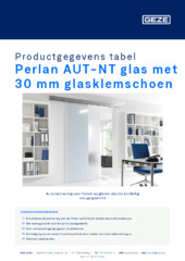 Perlan AUT-NT glas met 30 mm glasklemschoen Productgegevens tabel NL