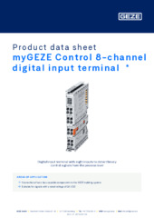 myGEZE Control 8-channel digital input terminal  * Product data sheet EN
