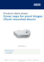 Cover caps for pivot hinges (flush-mounted doors) Product data sheet EN