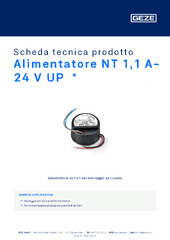 Alimentatore NT 1,1 A-24 V UP  * Scheda tecnica prodotto IT