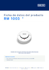 RM 1003  * Ficha de datos del producto ES